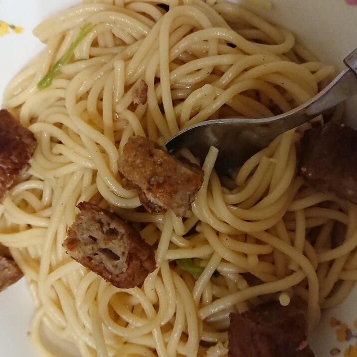 ハンバーグ和風パスタ